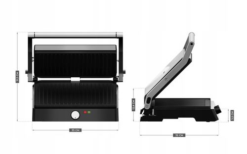 Grill elektryczny VERTENZ opiekacz do kanapek toster stal nierdzewna na Arena.pl
