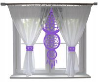 Firana nowoczesna ŁAPACZ SNÓW ażur FIOLET 300x150