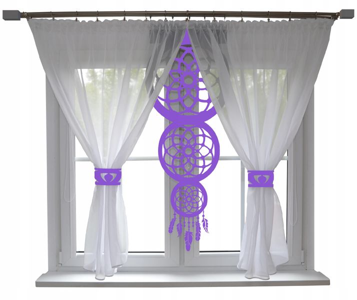 Firana nowoczesna ŁAPACZ SNÓW ażur FIOLET 300x150 zdjęcie 1