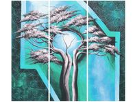 90CM 80 OBRAZ 3 ELEM DRZEWO O PÓŁNOCY ŚCIENNY