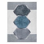 RUG/LU/ARLEN/RHOMBUS/WHITE+BLACK/80x150