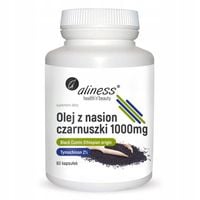 Aliness CZARNUSZKA Olej z Nasion Czarnuszki 1000mg 60k Tymochinon Odporność