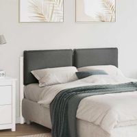 Tapicerowane wezgłowie Z zagłówkiem Biały i jasnoszary 140 cm