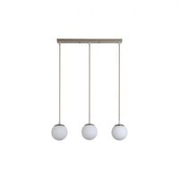 OPRAWA WISZĄCA STAL SZKŁO BEŻ ZŁOTO 35W NOWOCZESNY DESIGN