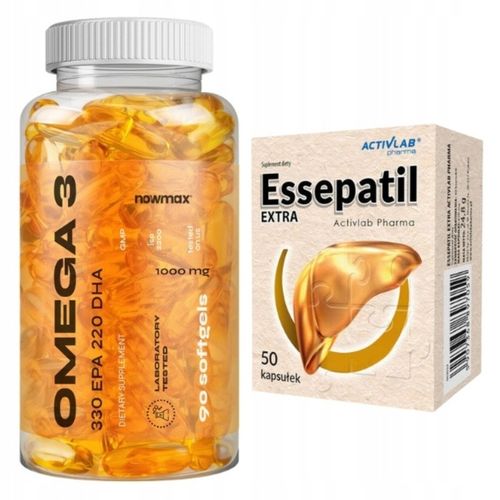 nowmax OMEGA 3 1000mg 330 EPA 220 90kaps + ACTIVLAB ESSEPATIL EXTRA 50 kaps na Arena.pl