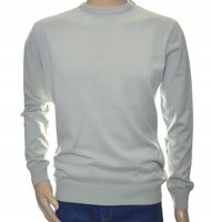 Sweter męski z kaszmiru i wełny merynosów kaszmirowy 2XL XXL szary 113