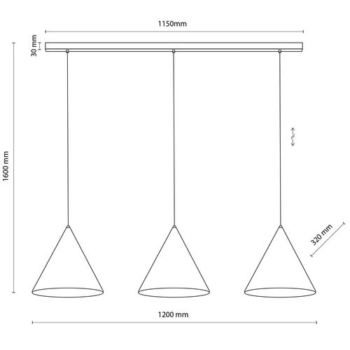 lampa wisząca cono black 10060 tk lighting na Arena.pl