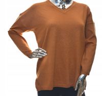 Damski sweter bluzka oversize z błyszczącą nitką