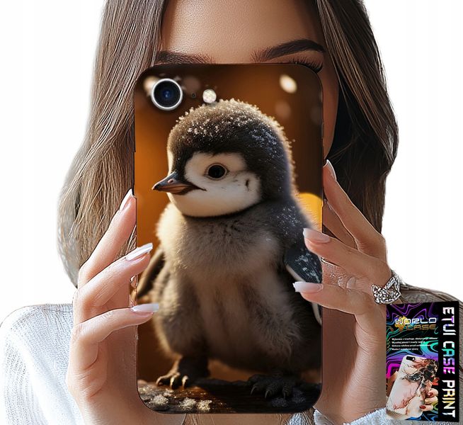 ETUI DO IPHONE 16e - SŁODKI PINGWIN, TUPTAK, MADAGASKAR WZORY zdjęcie 1