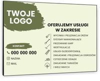 TABLICZKA REKLAMOWA szyld z dibondu nadruk 40x30 cm pielęgnacja drzew