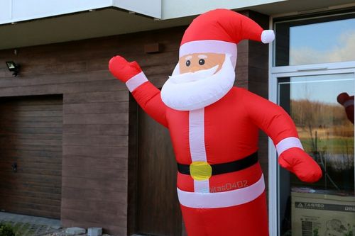 DMUCHANY MIKOŁAJ 1,2M GWIAZDOR LAMPKI choinkowe LED sople choinka ozdoby na Arena.pl