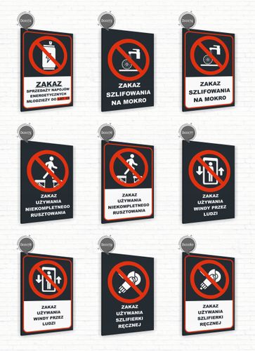 Tabliczka znak informacyjny 40x30 Antracyt ZAKAZ WSTĘPU DZIECIOM Dibond na Arena.pl