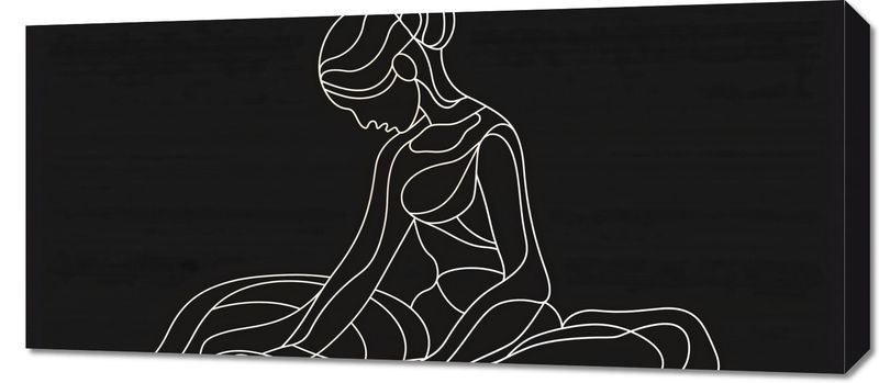 Obraz 90x40cm Pozycja Siedząca zdjęcie 1