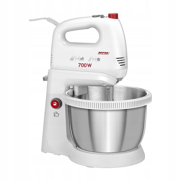 Mikser ręczny z misą biały MPM MMR-21Z zdjęcie 1