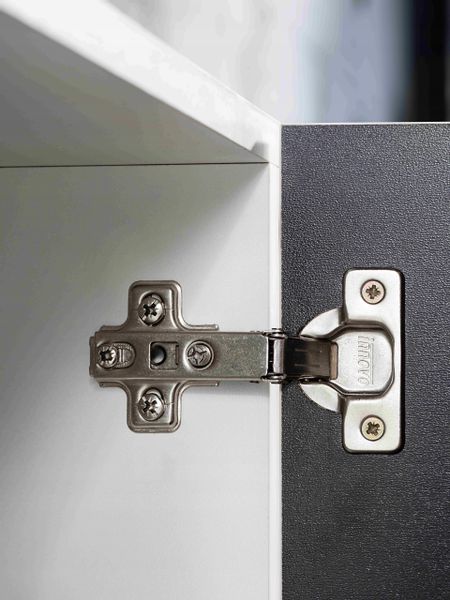 Pan Igiełka Meblościanka LED Czarny Biały Dąb Wotan 5 Elementów Salon zdjęcie 14