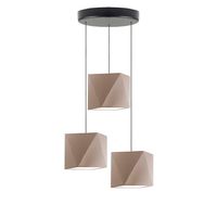 Kaskadowy żyrandol z 3 puntami światła w kolorze beżowym MAJORKA