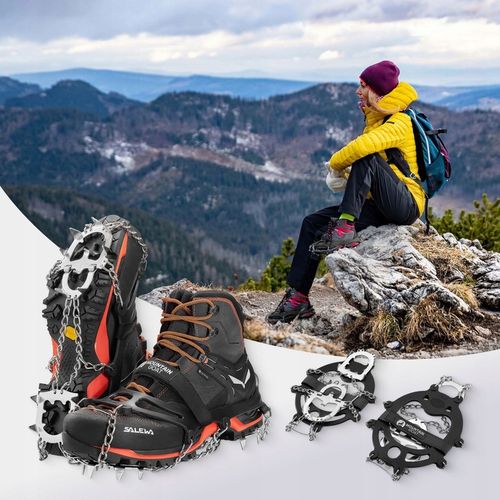 RACZKI NA BUTY TURYSTYCZNE TREKKINGOWE GÓRSKIE Z KOLCAMI ŁAŃCUCHY PREMIUM L na Arena.pl