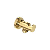 Przyłącze kątowe z uchwytem na słuchawkę prysznicową, złoty połysk