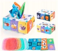 SORTER PUDEŁKO Z CHUSTECZKAMI PLUSZOWE SENSORYCZNE MONTESSORI