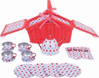 Koszyk piknikowy ZESTAW NACZYŃ i SZTUĆCE 19 części