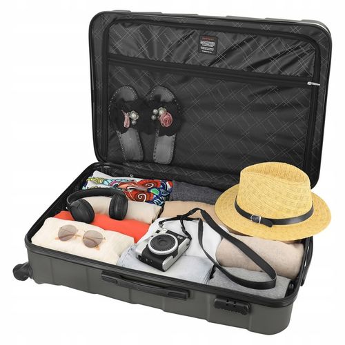 Duża Twarda WALIZKA Podróżna Bagaż REJESTROWANY Pojemna TORBA XXL 4 KÓŁKA na Arena.pl