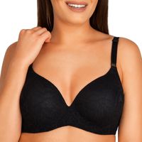 Linaise Biustonosz usztywniany z koronką 1691 Silvia 80E Czarny