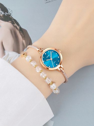 Zegarek damski SKMEI bransoleta elegancki złoty łańcuszek na Arena.pl