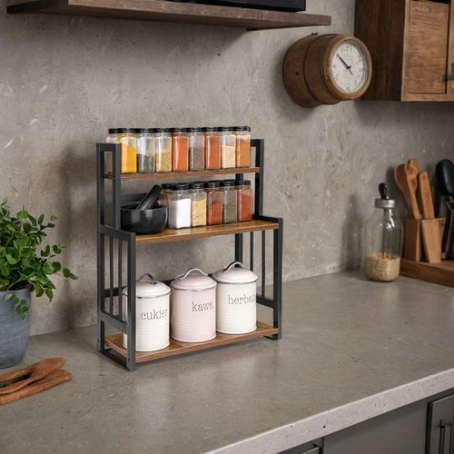 Regał kuchenny na przyprawy CEZAR rustic na Arena.pl