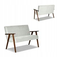 Sofa w stylu PRL retro vintage SOLER Family Meble szary welur Angel