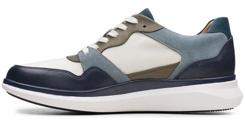 Clarks Półbuty męskie - Un Globe Run Navy Combi - rozmiar 40 - Granatowe na Arena.pl