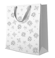 Torebka Prezentowa Brokatowe Śnieżynki, Duża