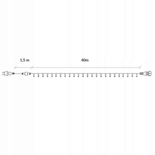 LAMPKI CHOINKOWE ZEWNĘTRZNE + FLASH 40m ZIMNY BIAŁY IP44 ŚWIATEŁKA 500 LED na Arena.pl