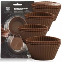 KOMPLET FOREMKI SILIKONOWE DO MUFFINEK 12SZT SILIKONOWE 7X3 CM