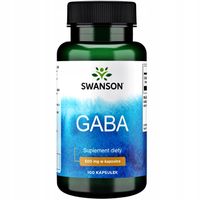 SWANSON GABA 500 mg 100 kapsułek KWAS GAMMA AMINOMASŁOWY serce NASTRÓJ
