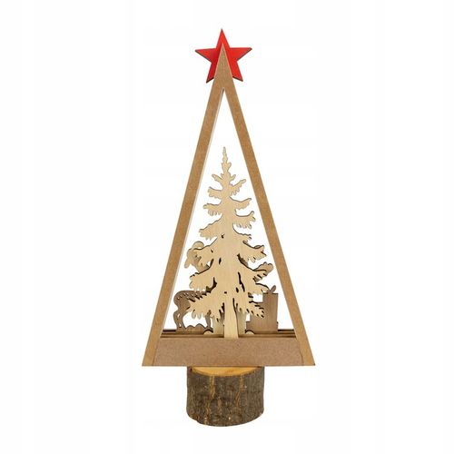 Drewniany stroik świąteczny Choinka 34 cm na Arena.pl