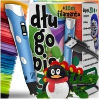 DŁUGOPIS 3D DRUKARKA MAGICZNY PEN DLA DZIECI ZESTAW + 10 METRÓW WKŁADU