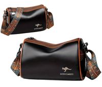 Elegancka torebka czarna skórzana damska na ramię listonoszka