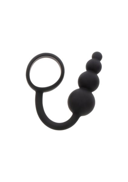 Anal Snake Plug & Penis Ring Black zdjęcie 5