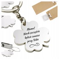 BRELOK KONICZYNKA DZIEŃ MAMY DO KLUCZY Z WŁASNYM TRWAŁYM NAPISEM GRAWEREM