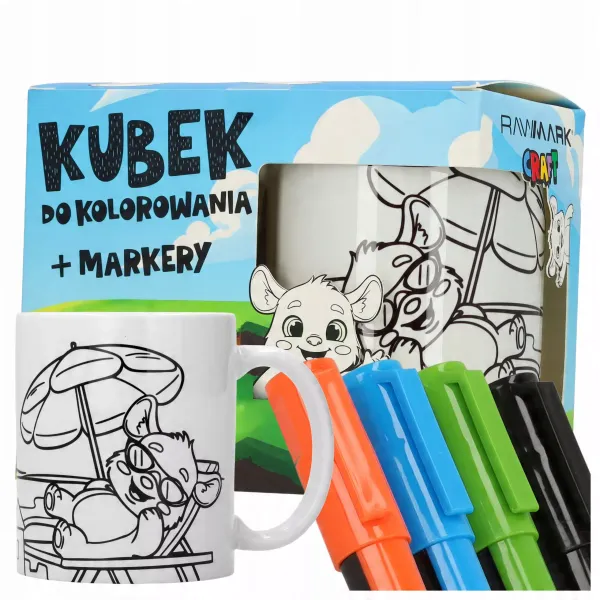 Kubek do malowania z markerami puciek zdjęcie 1