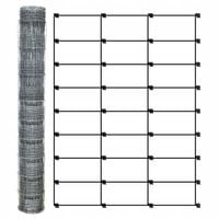 SIATKA LEŚNA 120/9/30 L - rolka 50m OCYNKOWANA do pola sady lasy budowa