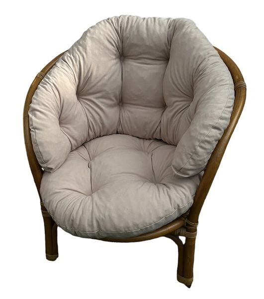 PODUSZKI NA MEBLE RATTANOWE FOTEL BEŻ zdjęcie 2