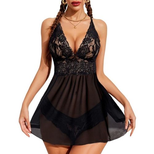 SEKSOWNA KOSZULKA NOCNA KORONKOWA BIELIZNA KOMPLET KORONKA WALENTYNKI na Arena.pl