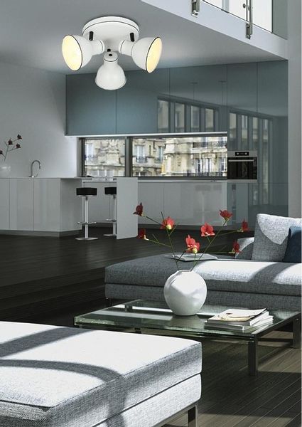 Zumba plafon 3x40W E14 biały+czarny zdjęcie 4