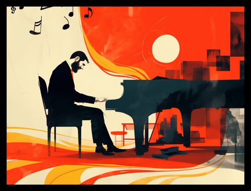 Plakat 40x30cm Pianista na Arena.pl