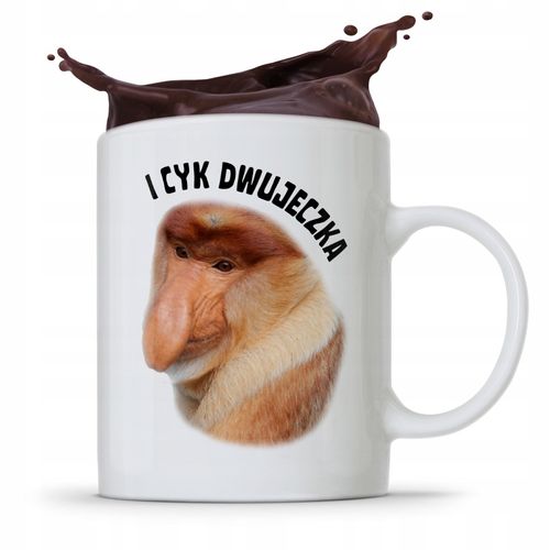 Kubek Prezent Śmieszny Janusz I Cyk Dwujeczka Z Nadrukiem Ze Zdjęciem na Arena.pl