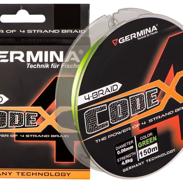 Germina 4-BRAID CODE 0,16mm GREEN - plecionka wędkarska 150m zdjęcie 1
