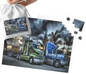 PUZZLE - CIĘŻARÓWKA TIR WZORY DLA CHŁOPCA 120el + WORECZEK