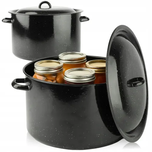 GARNEK EMALIOWANY POWIDLAK Z SITKIEM 15 L DO GOTOWANIA POTRAW PRZETWORÓW na Arena.pl