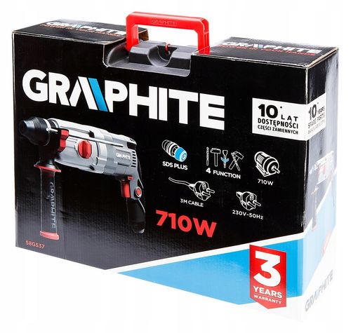 MŁOTOWIERTARKA SDS 710W WALIZKA 58G537 GRAPHITE na Arena.pl